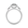thumbnail image 2 of Divine Jewel 1.9 Ct Lab Created Diamond Engagement Ring - Halo Design Ring - 14K White Gold Plated Ring - Beautiful Radiant Cut Ring for Women's - Perfect Proposal Ring - Great Gift for Her, 2 of 4