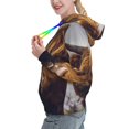 thumbnail image 2 of Fotbe Portrait Of Cow With Its Baby Cow Pattern Womens Long Sleeve Hoodie, Pullover Hooded Sweatshirt, Kangaroo Pocket Hoodie with Eye-catching Drawstrings-X-Large, 2 of 7