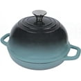 thumbnail image 4 of Cyan Enameled Cast Iron Dutch Oven for Bread Baking, 5 Qt with Dome Lid, Sourdough Bread Pan, 4 of 5