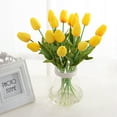 thumbnail image 4 of Funie Pretty Latex Real Touch Artificial Silk Tulip Flower Wedding Bouquet Home Décor, 4 of 7