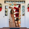 thumbnail image 5 of Christmas Door Curtain Hanging - Reusable Santa Claus Print Door Cover, Washable Door Banner Party Backdrops Winter Entrance Door Entryway Decoration, 5 of 5
