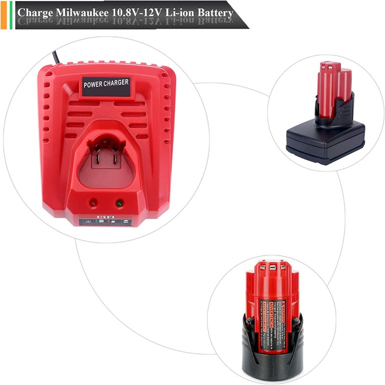 New for Milwaukee M12 12V Lithium-Ion Charger with Indicator Light 