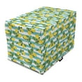 thumbnail image 1 of Lemons Dog Crate Cover, Lemon Blossoms Leaves Citrus on Tree on Striped Background, Easy to Use Pet Kennel Cover Small Dogs Puppies Kittens, 7 Sizes, Seafoam Mustard, by Ambesonne, 1 of 1