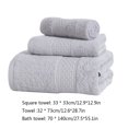 thumbnail image 2 of Toalla de algodón para hotel en casa, manos, cara, cuerpo, agua, absorción de sudor, limpieza, secado, toalla, gris claro 3 unids/set Eigraketly  HA4650-03B, 2 of 7