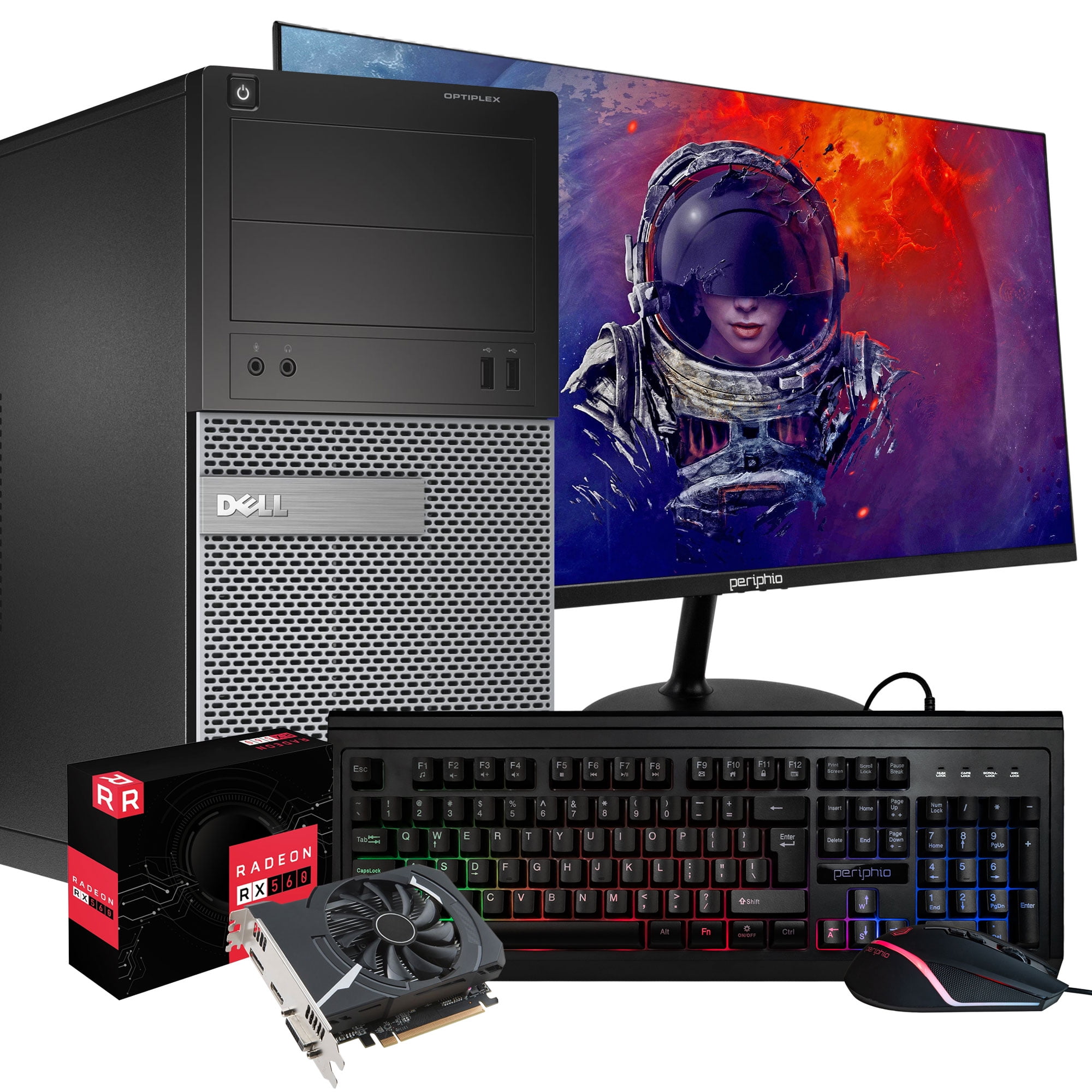 Restored Dell Prebuilt Gaming Desktop Computer Core i5 + Radeon RX560