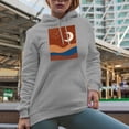 thumbnail image 2 of Aesthetic Minimalism Boho Moon Art Merch Gift, Heather Grey Hooded Sweatshirt or Hoodie, XL, 2 of 5