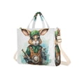 thumbnail image 2 of Rabbit Mechanician Engineer Corduroy Tote Bag Handbag Large Messenger Bag Shoulder Crossbody Zipper Bag Purse, 2 of 8
