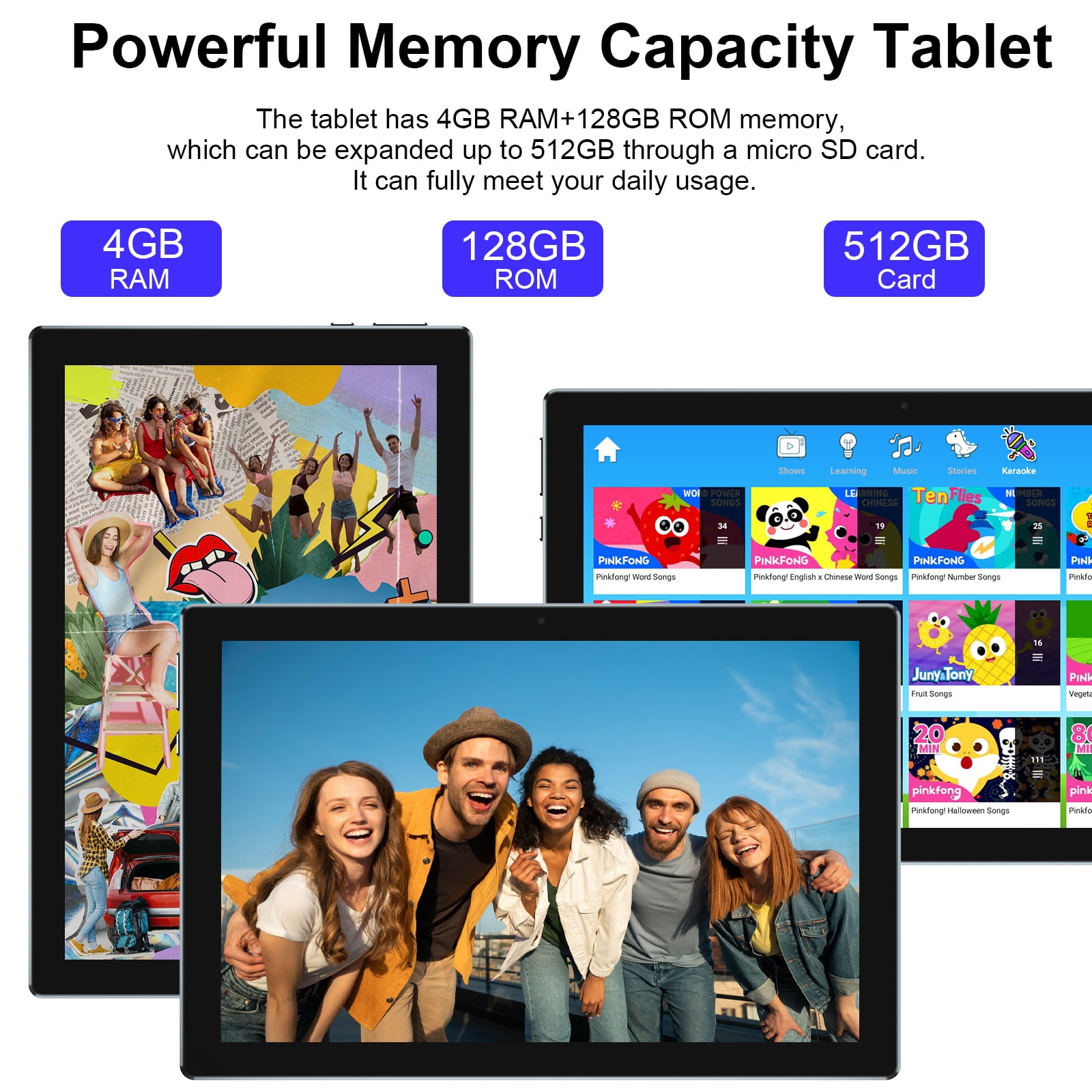 2024 Newest Tablet with Keyboard, 10 Inch 2 in 1 4GB RAM+128GB ROM+1TB Android Tablets PC, 1.8Ghz Quad-Core Processor, 1280*800 IPS HD Tablet, 8MP Dual Camera, 6000mAh Battery with Case Mouse Stylus