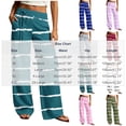 thumbnail image 3 of Karymi Workout Shorts Women Irregular Horizontal Striped Straight Leg Long Pants, Drawstring High Waist Decor Tie Front Trousers with Side Pockets Biker Shorts Women, 3 of 6
