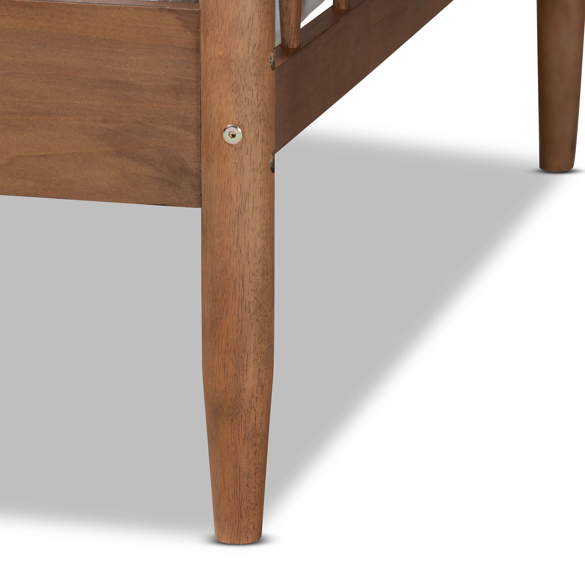Baxton Studio Parson Classic Mid-Century Modern Walnut Brown Finished Wood Twin Size Daybed