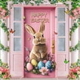thumbnail image 4 of Stijggn Spring Door Covers Decorative Easter Door Decorations Happy Easter Door Cover Bunny Front Proch Door Sign Banner Spring Easter Party Decorations and Supplies for Home Party Supplies, 4 of 6