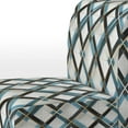 thumbnail image 4 of Designart "Urban Lattice In Blues" Blue Gridlock Upholstered Accent Chair - Modern Arm Chair For Bedroom, 4 of 7