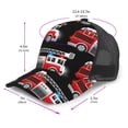 thumbnail image 3 of Picia Fire and Rescue Truck Pattern Trucker Hat,Baseball Cap,Sun Protection Cap,Stylish Headwear,Leisure Cap,Outdoor Sports Cap, 3 of 7