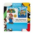 thumbnail image 6 of Super Mario Kids Blue Silky Soft Throw Blanket, 40x50, Nintendo, 6 of 6