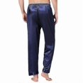 thumbnail image 3 of Men Silk Satin Long Pyjamas Pants Bottoms Drawstring Pajamas Sleeping Nightwear Trousers Tw, 3 of 5