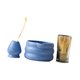 thumbnail image 4 of Juego de 4 piezas para de matcha, soporte para batidor, tazón de té de inicio, regalos, tazón de matcha de cerámica, batidor de matcha para Azul, 4 of 9