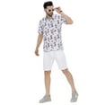 thumbnail image 6 of LA LEELA Men's Hawaiian Shirts Aloha Casual Beach Shirts Short Sleeve Button Down Collared Shirt Men M Tropical, White Summer, 6 of 6