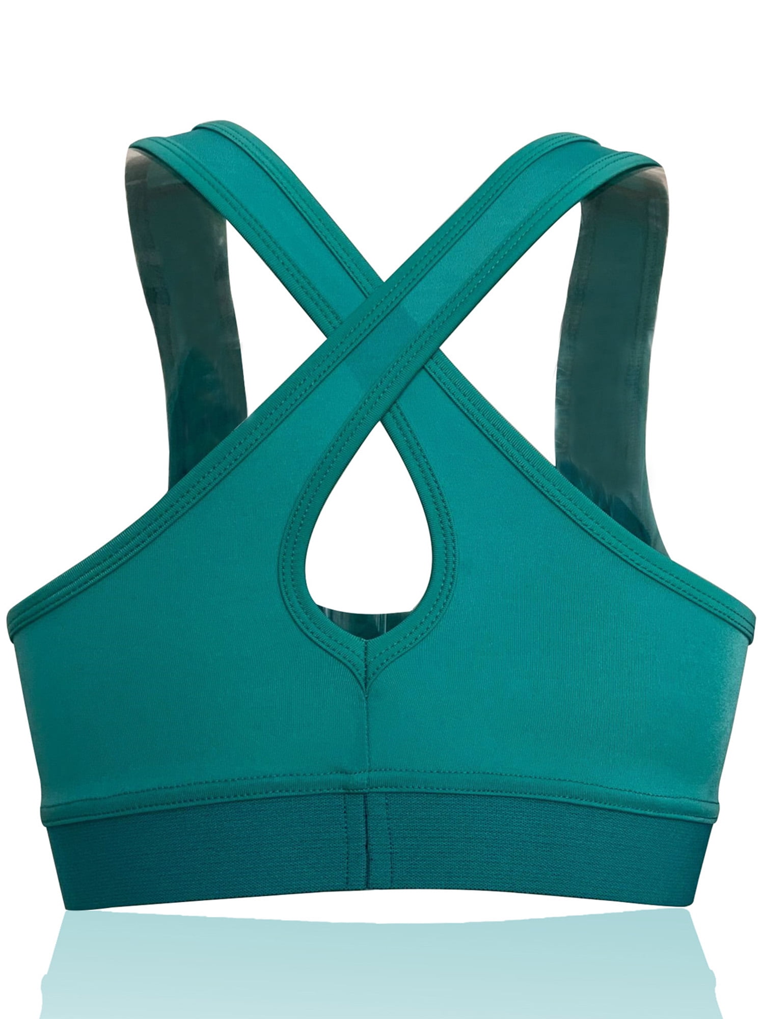 Women High Impact Sports Bra Wirefree Padded Racerback Yoga Tank Tops Comfy Workout Bra For