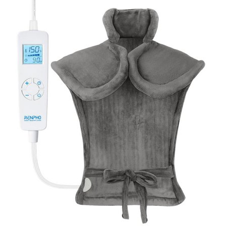 RENPHO Heating Pad for Back Fatigue Relief, Electric Heat Pad for Neck and Shoulders, Auto Shut Off, Extra Large 24"x33", Birthday Gifts for Women Men Mom Dad