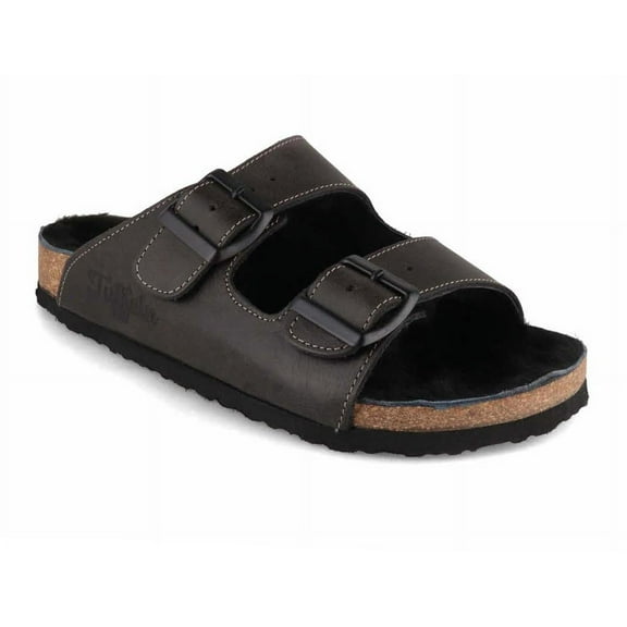 Tuffeln® Lambskin Sandals «Comfortfüße», black