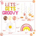 thumbnail image 3 of Lets Get Groovy Banner Balloons Lets Get Groovy Decoration Backdrop Sign Birthday Bridal Shower Bachelorette Decoration, 3 of 7