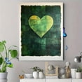 thumbnail image 4 of UXIEQU 12x16 Inch 2D Flat Green Love Quote Wall Art Heart Minimalist Bedroom Couples Gift Home Decor, 4 of 8