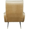 thumbnail image 5 of SAFAVIEH Elicia Velvet Retro Mid Century Accent Chair, Camel, 5 of 8