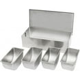 thumbnail image 5 of TrueCraftware- 4 Compartment Stainless Steel Condiment Bar (Open Bottom)- Condiment Dispenser Serving Container Garnish Tray Bar Caddy Condiment Server Caddy Garnish Holder for Home Work Restaurant, 5 of 7