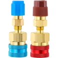 thumbnail image 1 of ORUYROP R1234yf Quick Couplers Kit, R1234YF to R134A Quick Coupler Adapter, High/Low Side Quick Coupler R1234YF AC Charging Hose Adapter Fitting Connector for Car Conditioner AC Charging, 1 of 6