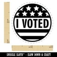 thumbnail image 2 of I Voted Patriotic Stars and Stripes Self-Inking Rubber Stamp Ink Stamper - Red Ink - Mini 1/2 Inch, 2 of 7