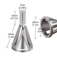 thumbnail image 2 of Herramienta de desbarbado de biselado externo (plata, paquete de 2) Herramienta de biselado Taladro externo de acero inoxidable de alta velocidad Reparación rápida de biselado externo de metal dañado, 2 of 5