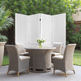 thumbnail image 5 of MAYEERTY 4 Panel Freestanding Room Divider, 5.6Ft Wooden Privacy Screen with Shelves, White, 5 of 9