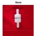 thumbnail image 1 of 4Mm 6Mm 8Mm 10Mm 12Mm Hose Id Plastic White Check Valve Way Non-Return Valve, 1 of 4