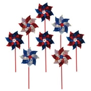 In the Breeze 2863 - Patriot Sparkle Pinwheel 8PC, 8" Colorful Patriotic Mylar Pinwheels