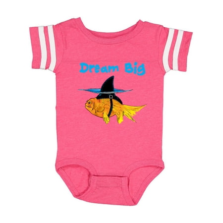 

Inktastic Dream Big Cute Goldfish with Shark Fin Gift Baby Boy or Baby Girl Bodysuit