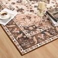 thumbnail image 6 of Softlife Chenille Vintage Area Rug Oriental Tribal Antique Boho Carpet,6'x9',Brown, 6 of 7