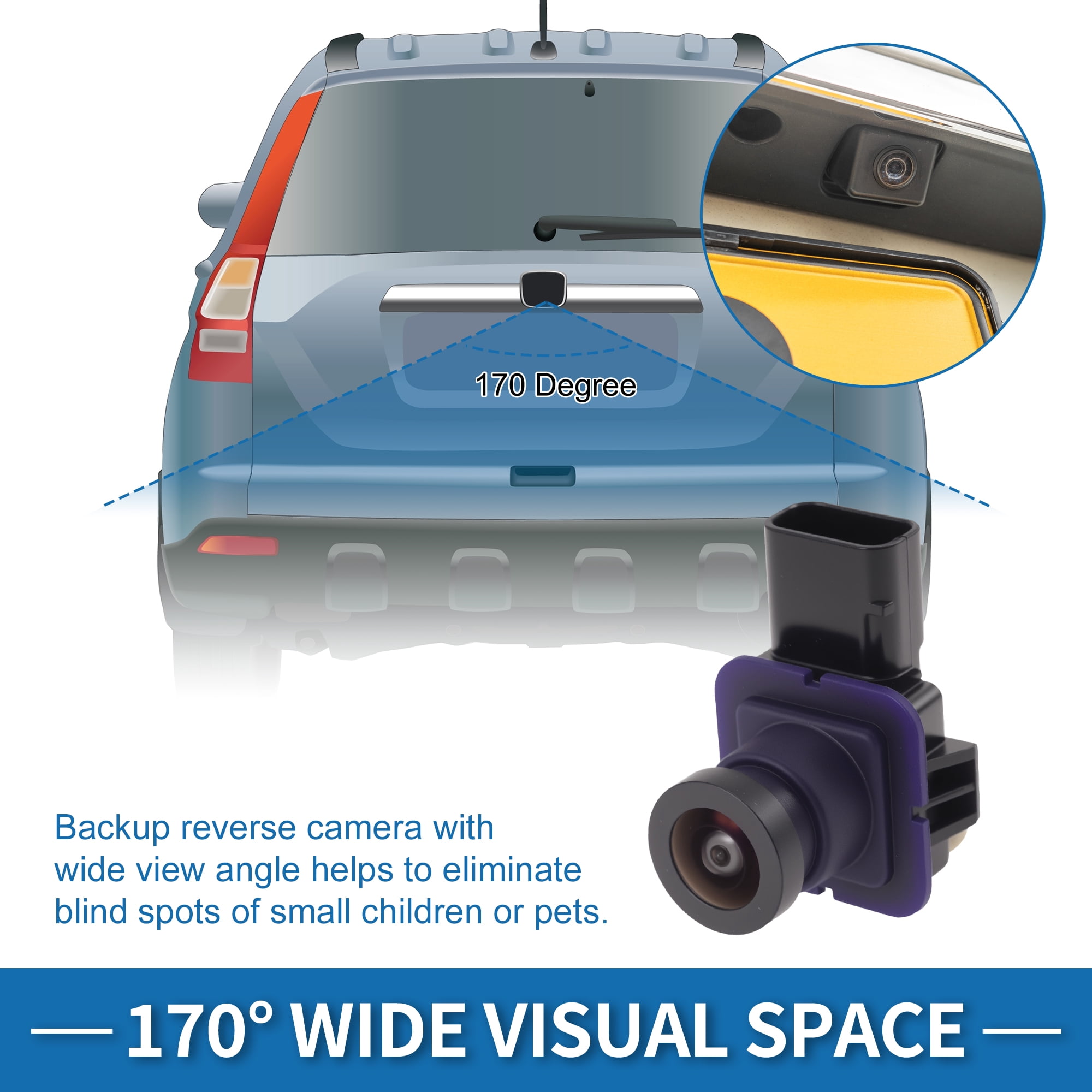 Unique Bargains DM5Z-19G490-A Rear View Camera for Ford C-Max 2013-2016 2.0L 4