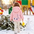 thumbnail image 2 of YOUYEDIAN Kids Hooded Puffer Jacket Winter Zipper Quilted Padded Down Jacket Warm Windbreaker Long Sleeve Coat, 2 of 5