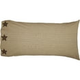 thumbnail image 4 of VHC Brands Farmhouse Star Appliqued Cotton Primitive Bedding King Pillow Case Set of 2, Charcoal Black, 4 of 6