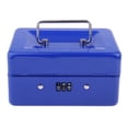 thumbnail image 2 of KLKCMS Mini Portable Steel Locking Box Security Storage Check (Blue), 2 of 6