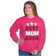 thumbnail image 3 of Cute Mothers Day Best Mom Ever Mommy Women Plus Size Crewneck Sweatshirt Brisco Brands 2X, 3 of 5
