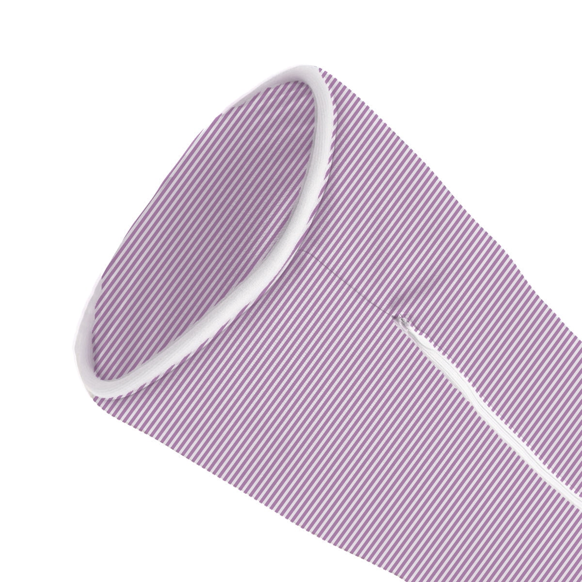 Velvet Bolster Pillow Cover with Ticking Stripe Pattern