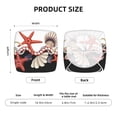 thumbnail image 6 of Easygdp Starfishes Shells Square Chair Cushion Cover Stretch Chair Seat Covers Removable Washable for Hotel, Bedroom, Office, 6 of 9