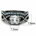 thumbnail image 2 of Luxe Jewelry Designs 2-Piece IP Black Stainless Steel Women's Wedding Ring Set with CZ - Size 6, 2 of 4