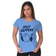 thumbnail image 3 of Split Happens Bowling League Nerd Women's T Shirt Ladies Tee Brisco Brands 3X, 3 of 6