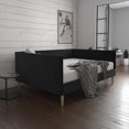 thumbnail image 3 of DHP Franklin Mid-Century Upholstered Daybed Frame, Black Velvet, Full, 3 of 21