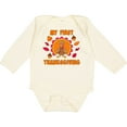 thumbnail image 3 of Inktastic My First Thanksgiving with Cute Turkey Boys or Girls Long Sleeve Baby Bodysuit, 3 of 5