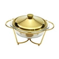 thumbnail image 2 of jifeng Réchaud de Buffet 2 L Serveurs de Buffet et Réchauffeurs pour Événements Fêtes Réchaud Or, 2 of 9