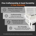 thumbnail image 5 of HDPE Patio Glider with Cupholders, Poly Lumber Weather-Resistant Outdoor Glider Bench, for Patio, Porch, Yard (2-Seater, White), 5 of 7