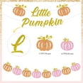 thumbnail image 6 of Glitter Little Pumpkin Banner Fall Baby Shower Gender Reveal Birthday Party for Kid's Birthday Party, Thanksgiving Fall Theme Pumpkin Baby Shower Decorations Supplies,Fall Pumpkin Decorations for Home, 6 of 6